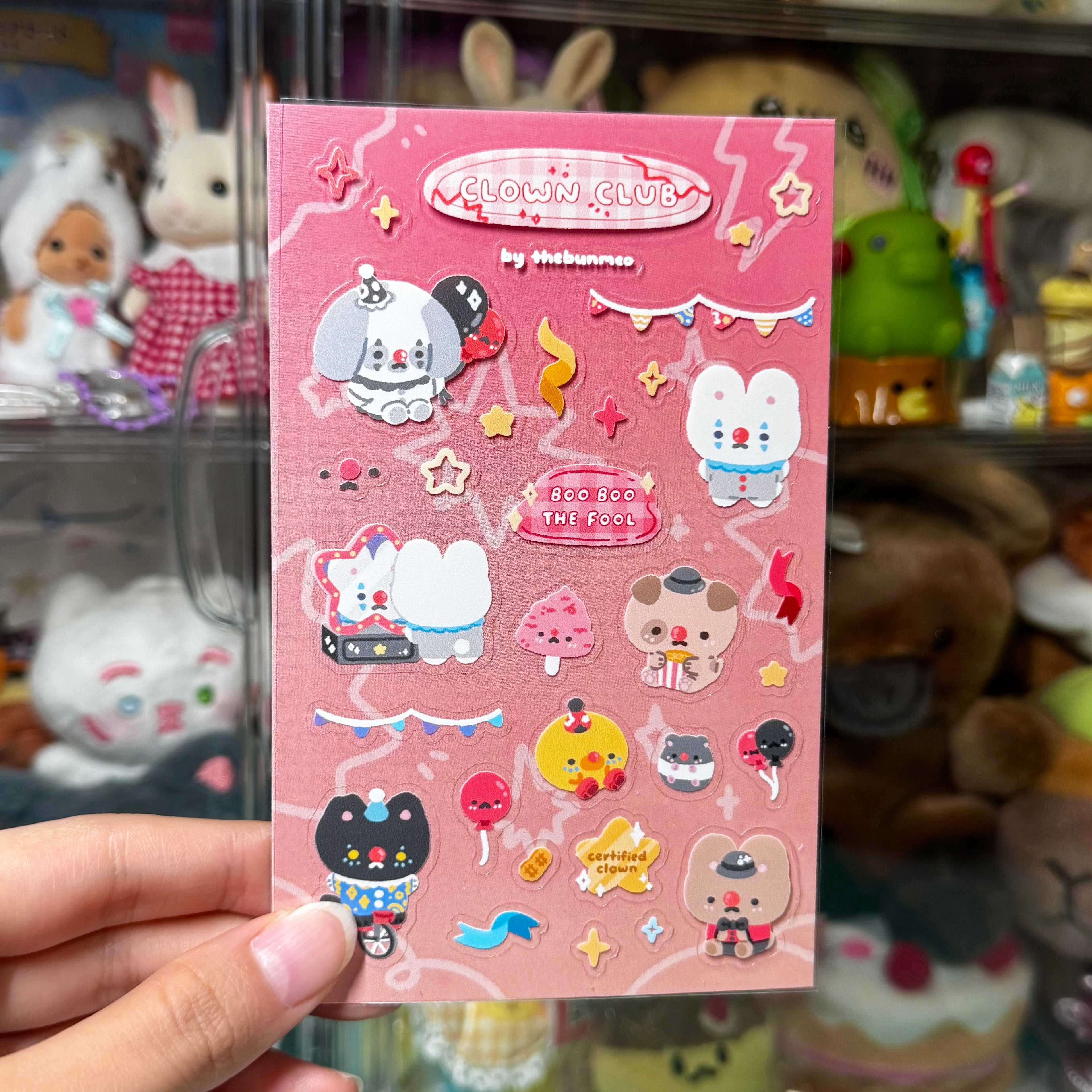 Clown Club Sticker Sheet (•́⍜•̀)