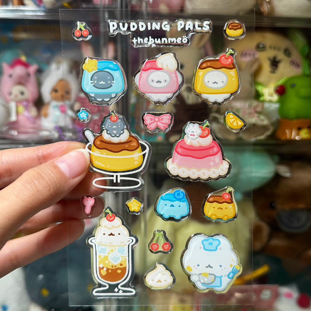 Pudding Pals 3D Sticker Sheet