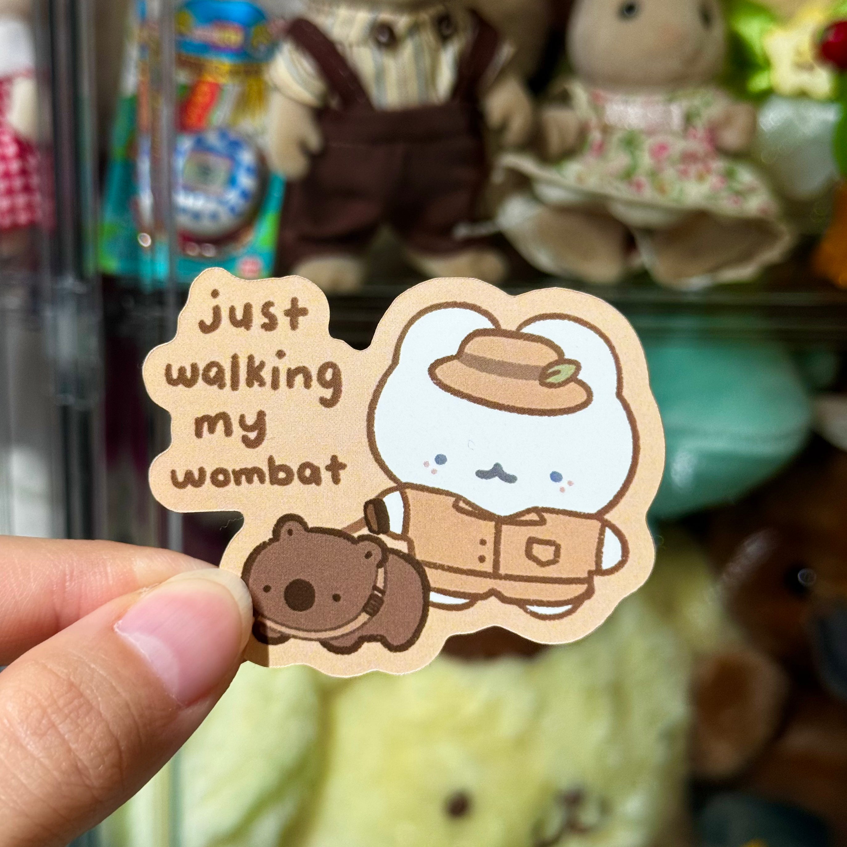 Walking My Wombat Sticker