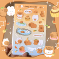Capy Friends  Sticker Sheet (˵´(ｪ)｀˵）