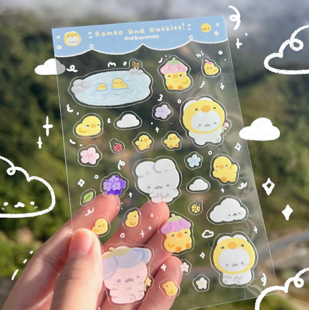 Romeo and Duckies Sticker Sheet